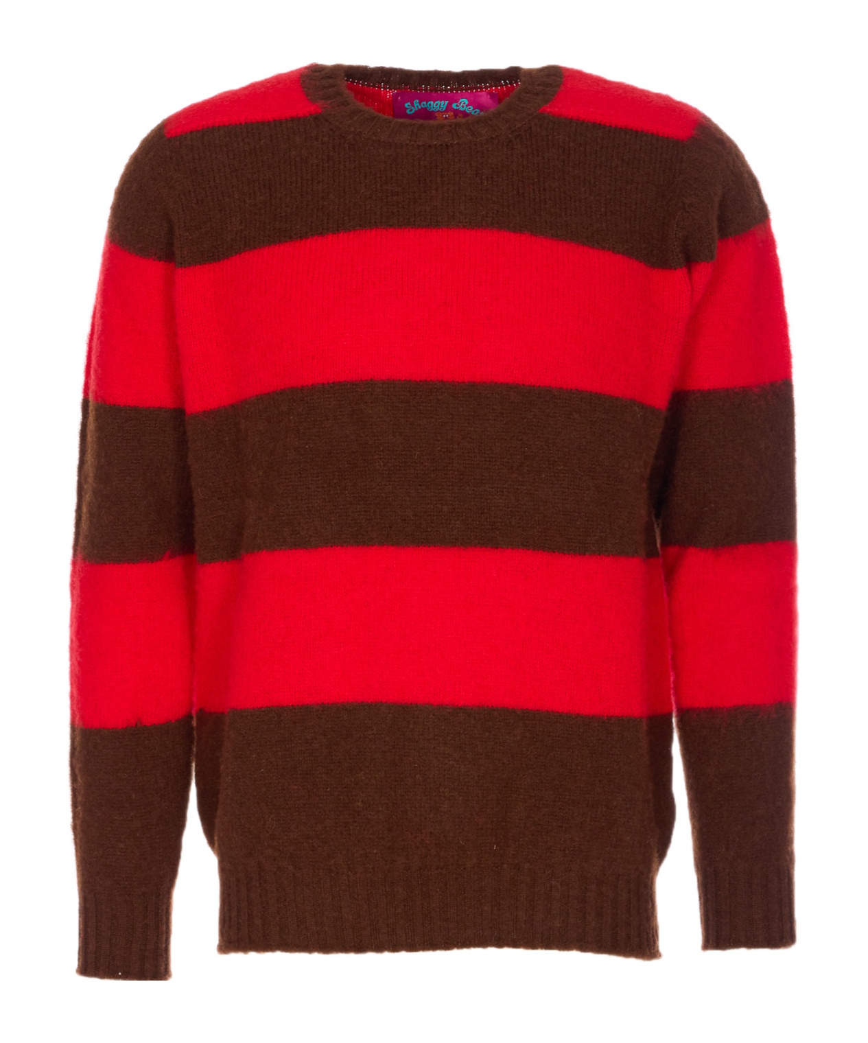 Howlin' Textured Knit Sweater With Classic Crew Neckline In Brown