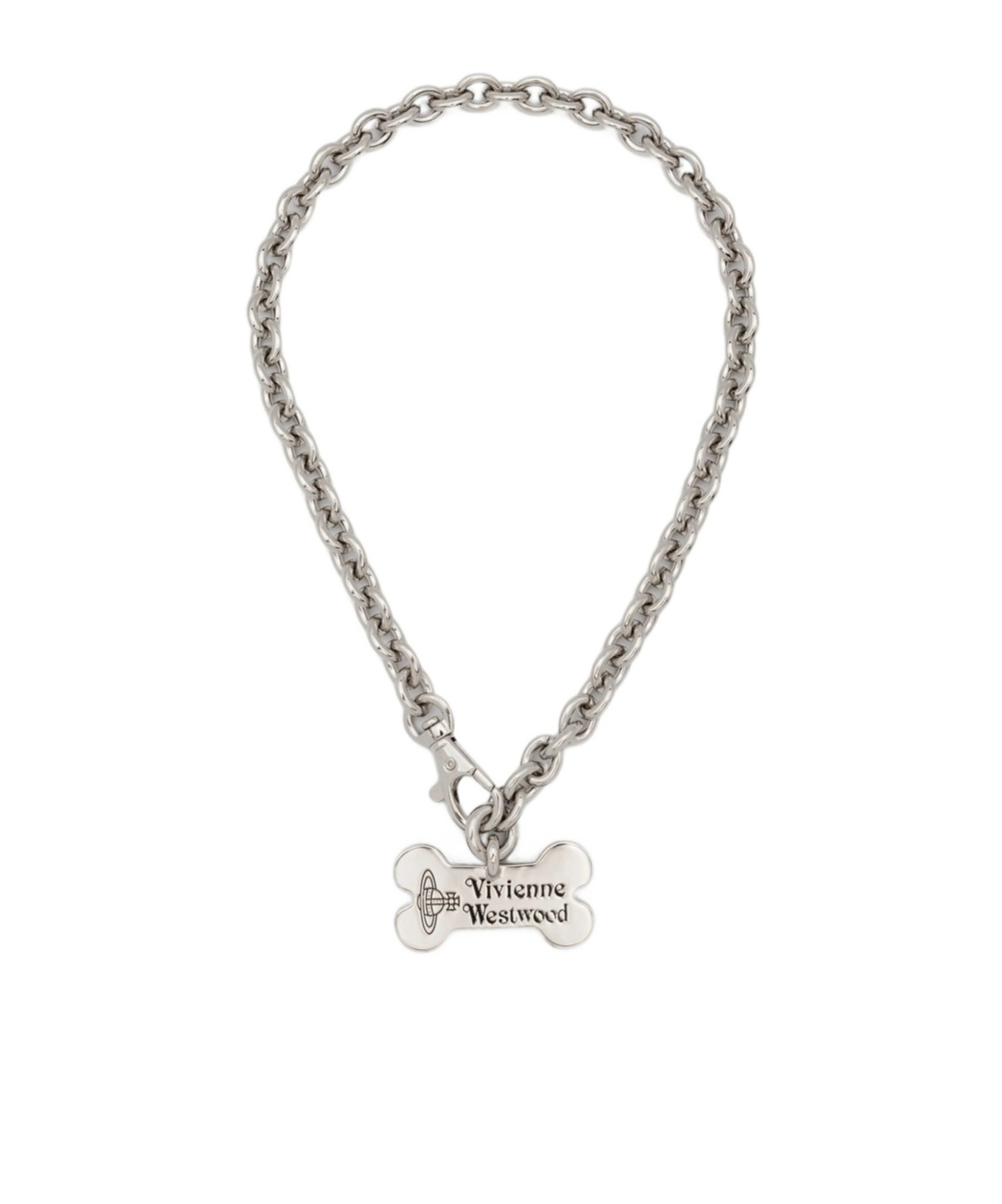 Vivienne Westwood Bone Pendant Necklace In Silver