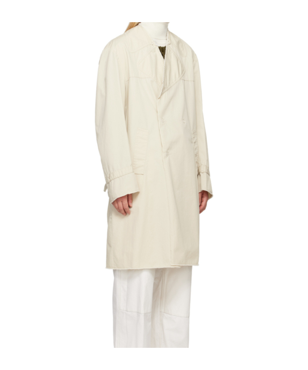 Mm6 Maison Margiela Long-sleeved Windbreaker In White