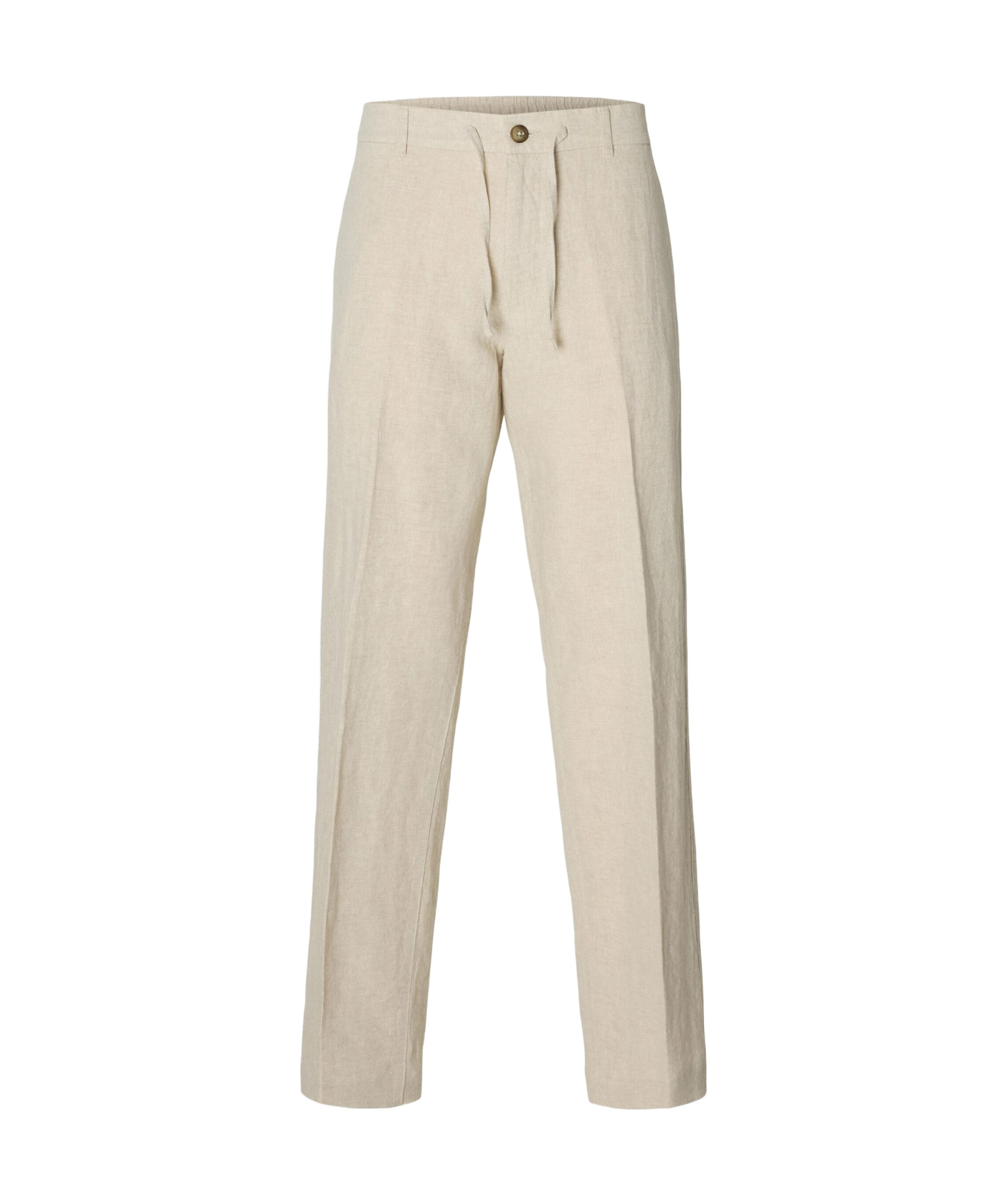 Selected Straight Fit Linen-blend Trousers