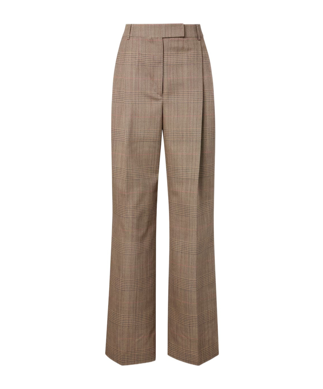 Rohe Plaid Straight-leg Casual Pants In Brown
