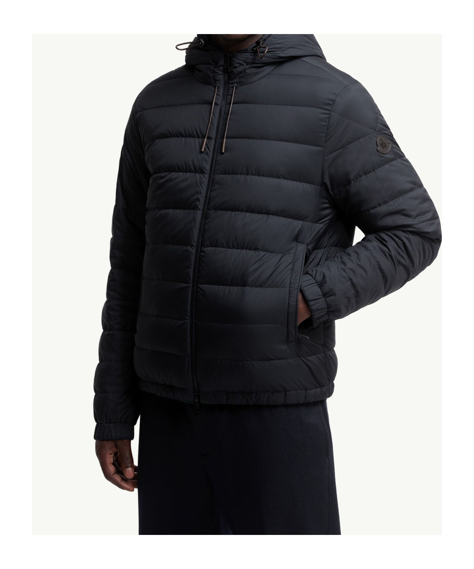 Moncler Guerand Reversible Short Down Jacket With Hood In Blue