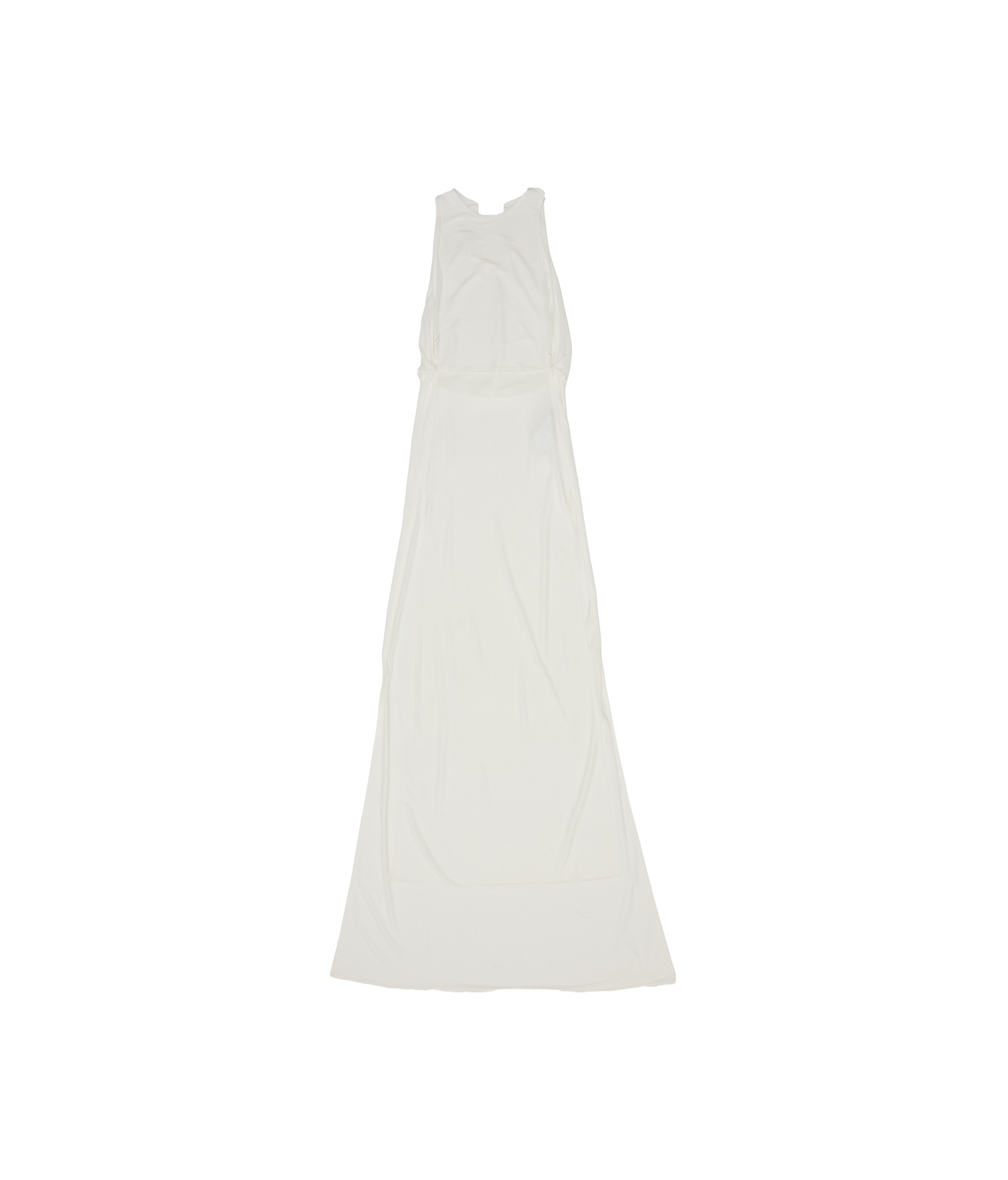 Gucci White Crepe Long Dress In White