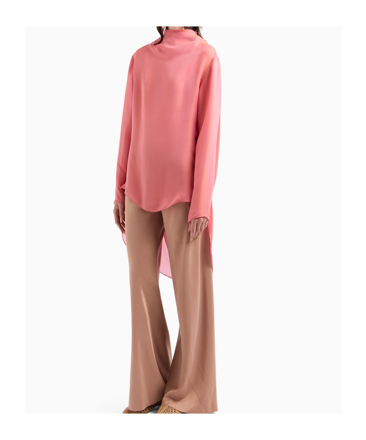 Giorgio Armani Drap-detailing Blouse In Pink