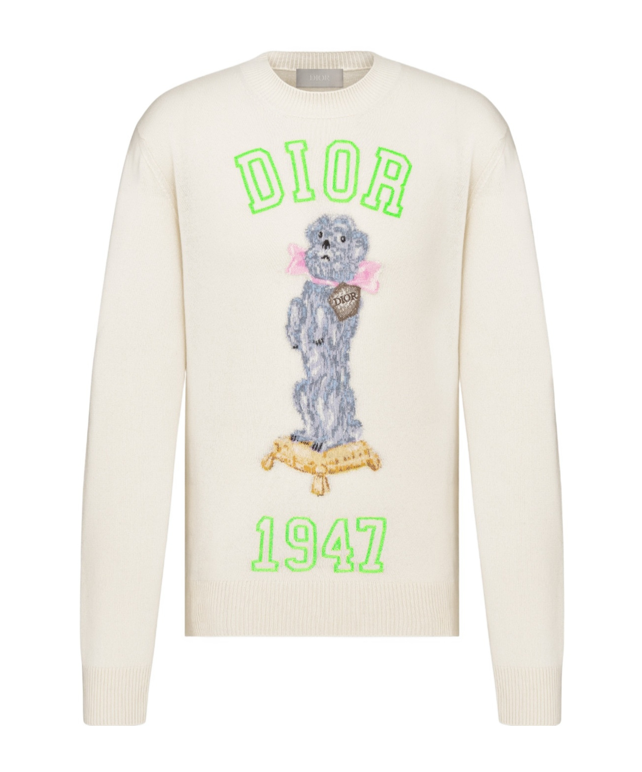 Dior Long-sleeved Sweater In White
