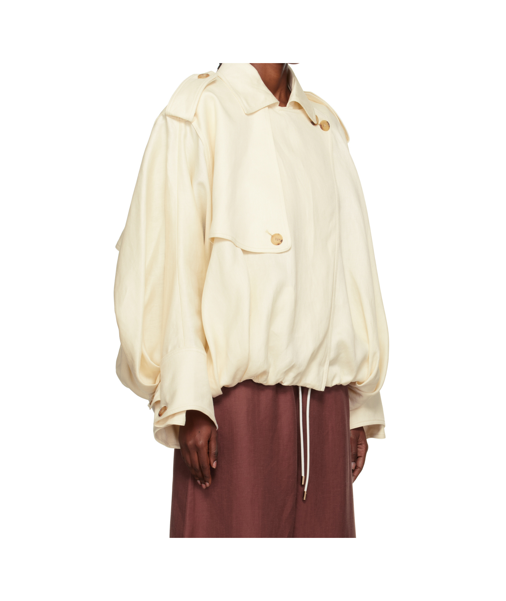 Gabriela Hearst Long Sleeve Casual Jacket In Neutral