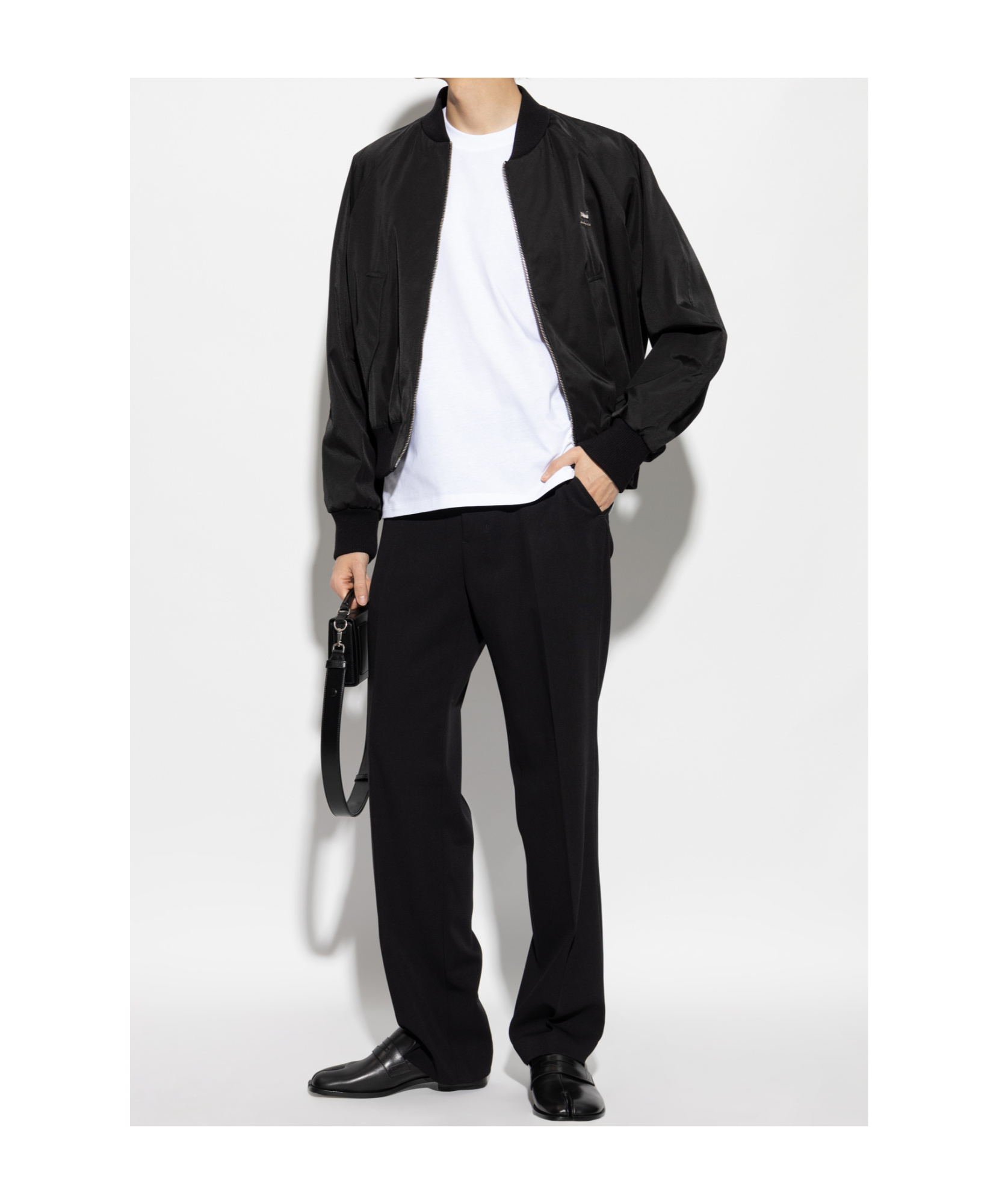 Ami Alexandre Mattiussi Ami Paris Twill Bomber Jacket In Black