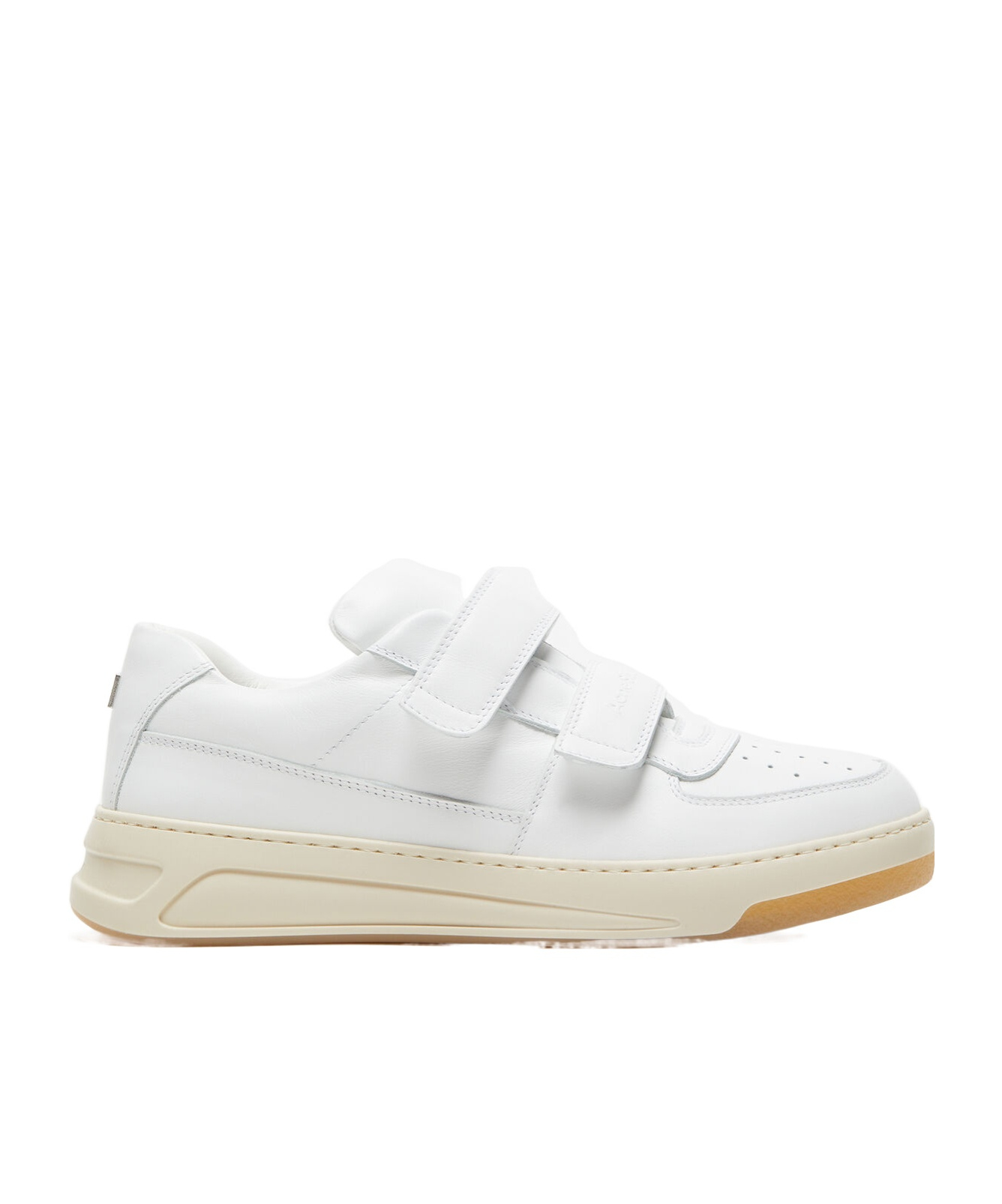 Shop Acne Studios Logo-plaque Leather Sneakers In White