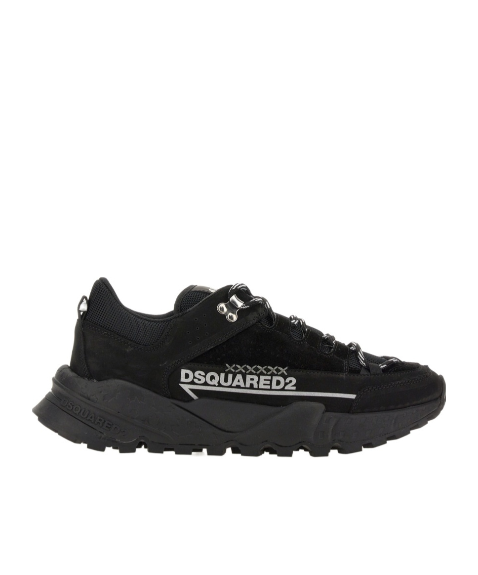 Dsquared2 Panelled Lace-up Sneakers In Black