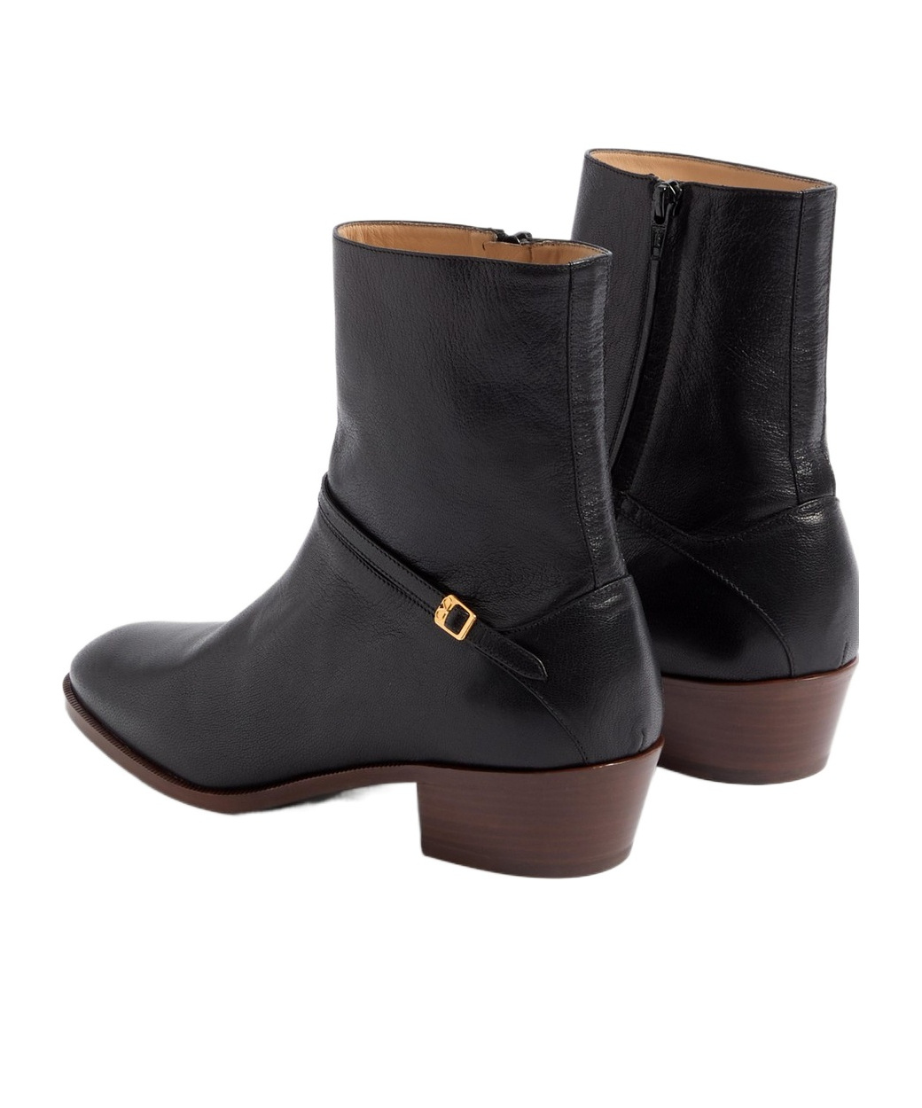 Valentino Garavani Man Ankle Boots Black Size 12 Leather