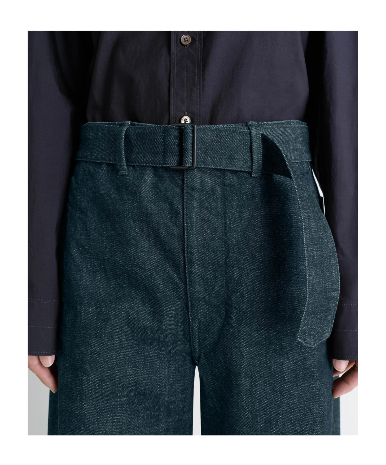 Lemaire Adjustable-strap Jeans In Blue