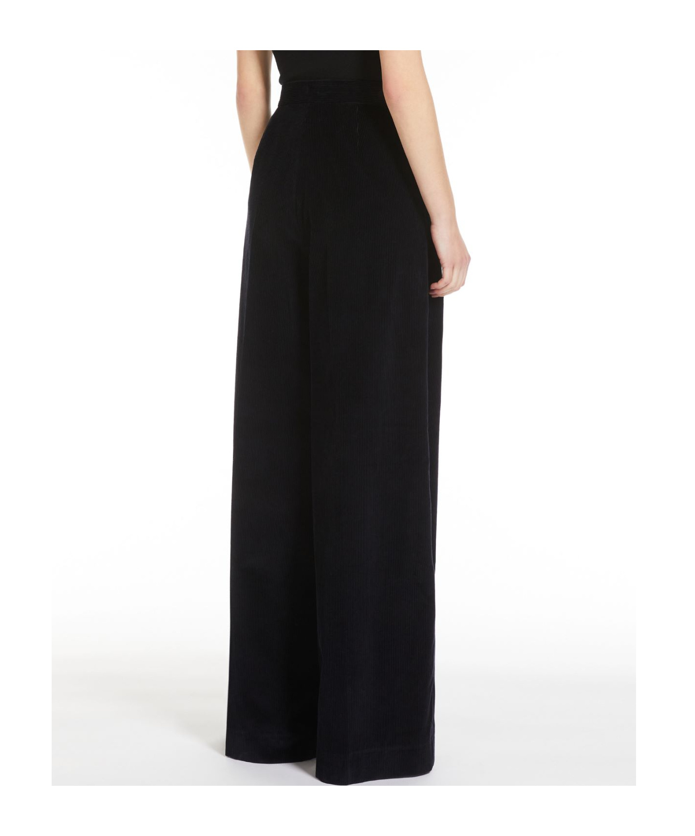 Max Mara Wide-leg Casual Pants In Black