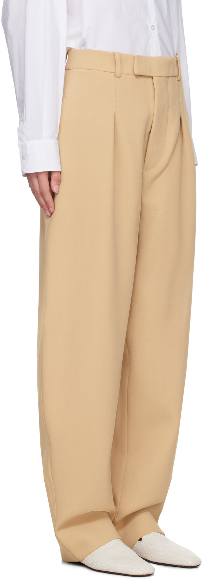 Shop Wardrobe.nyc Wide-leg Dart-detail Trousers