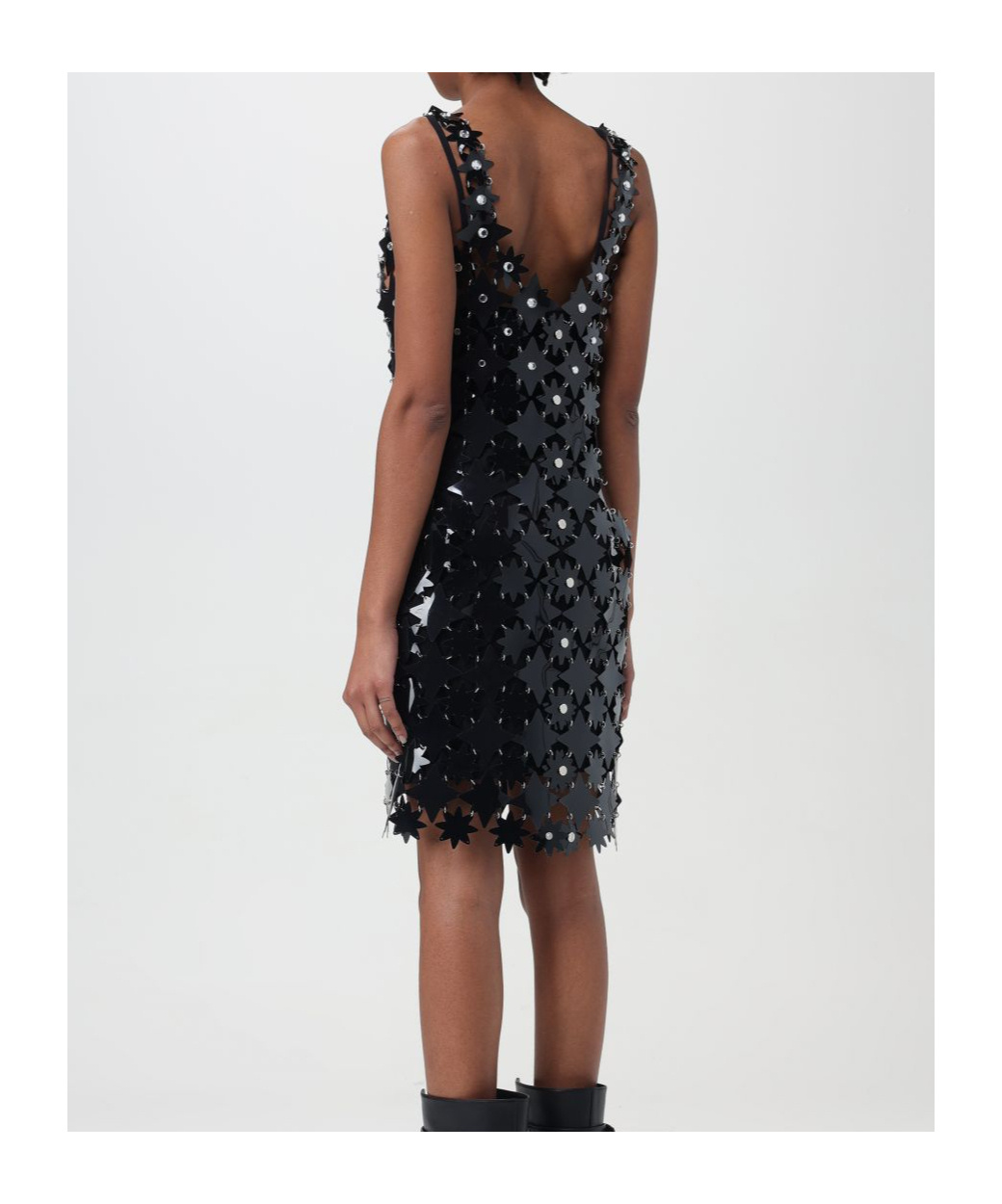 Rabanne Star-embellished Mini Dress In Black