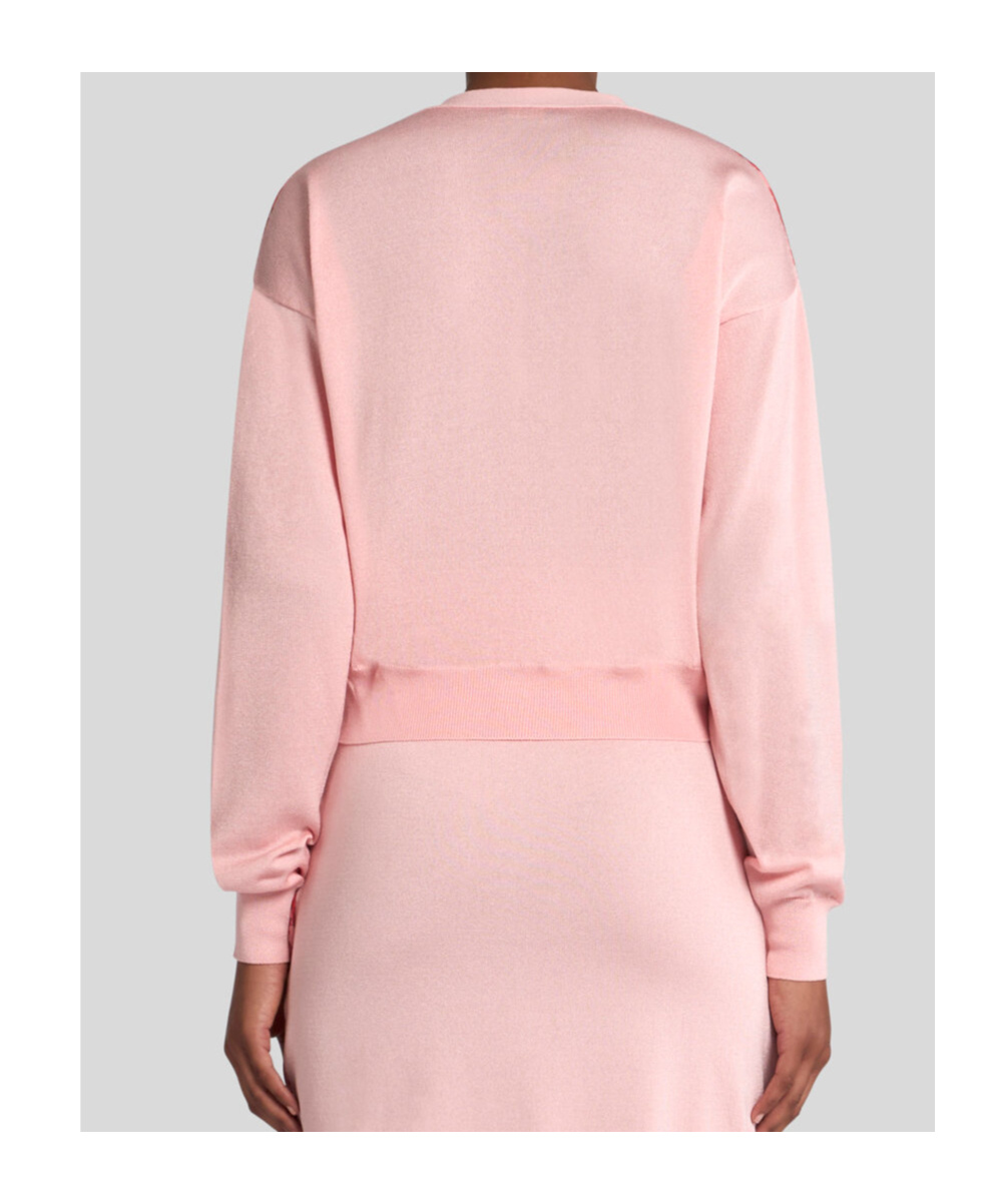 Shop Etro Cropped Knit Cardigan With Print