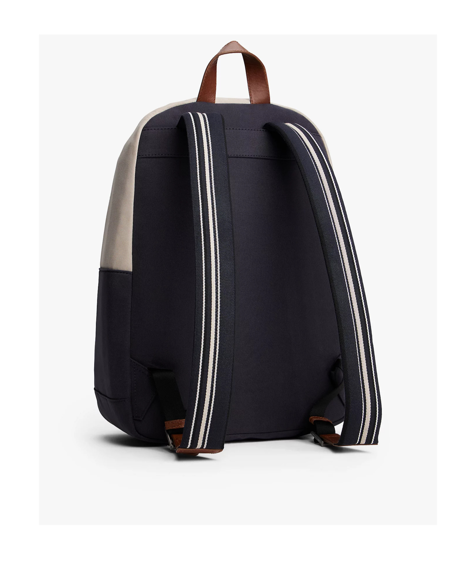 Shop Tommy Hilfiger Casual Logo Patch Backpack In Classic Beige