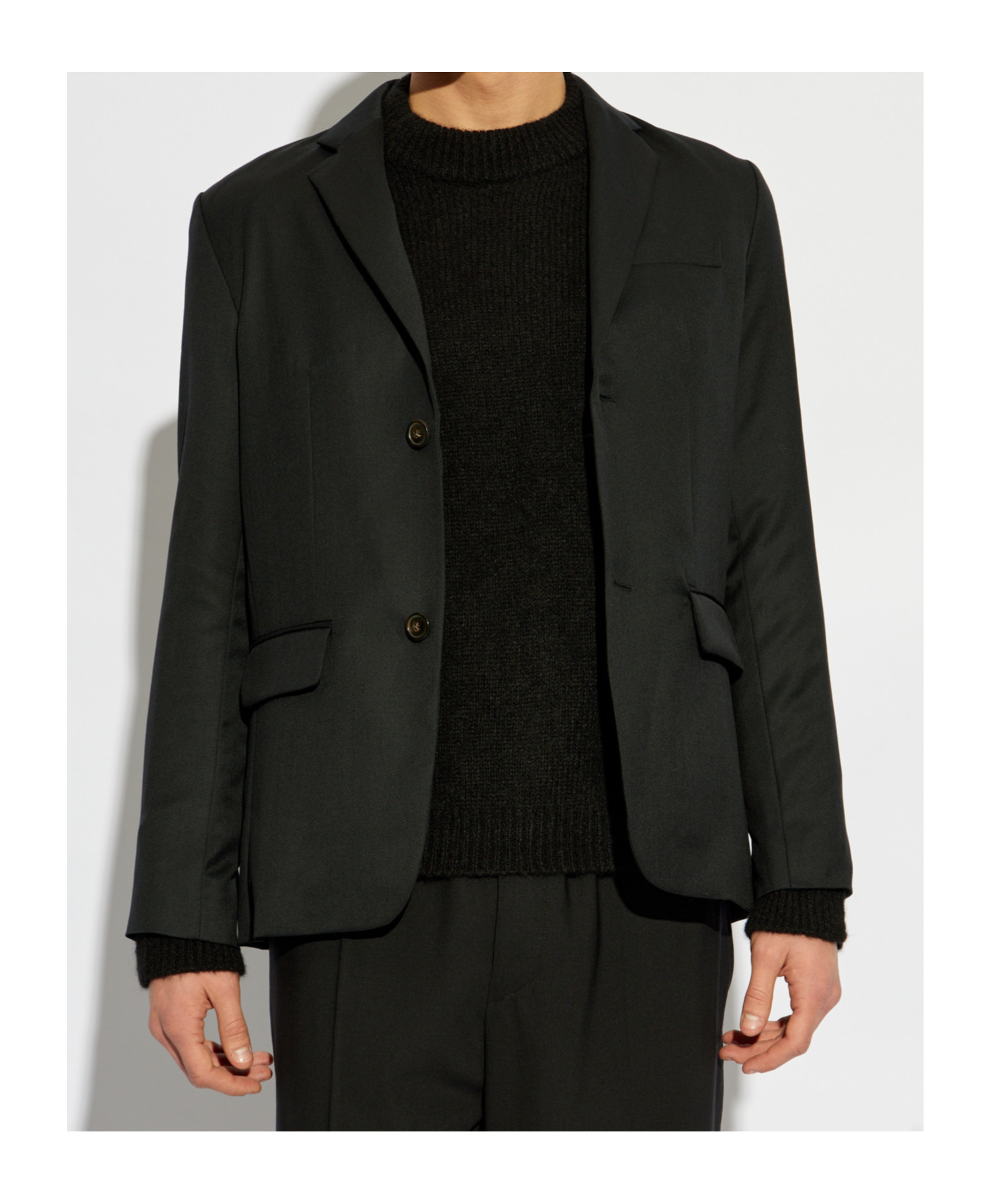 Apc Long-sleeved Suit Coat In Black