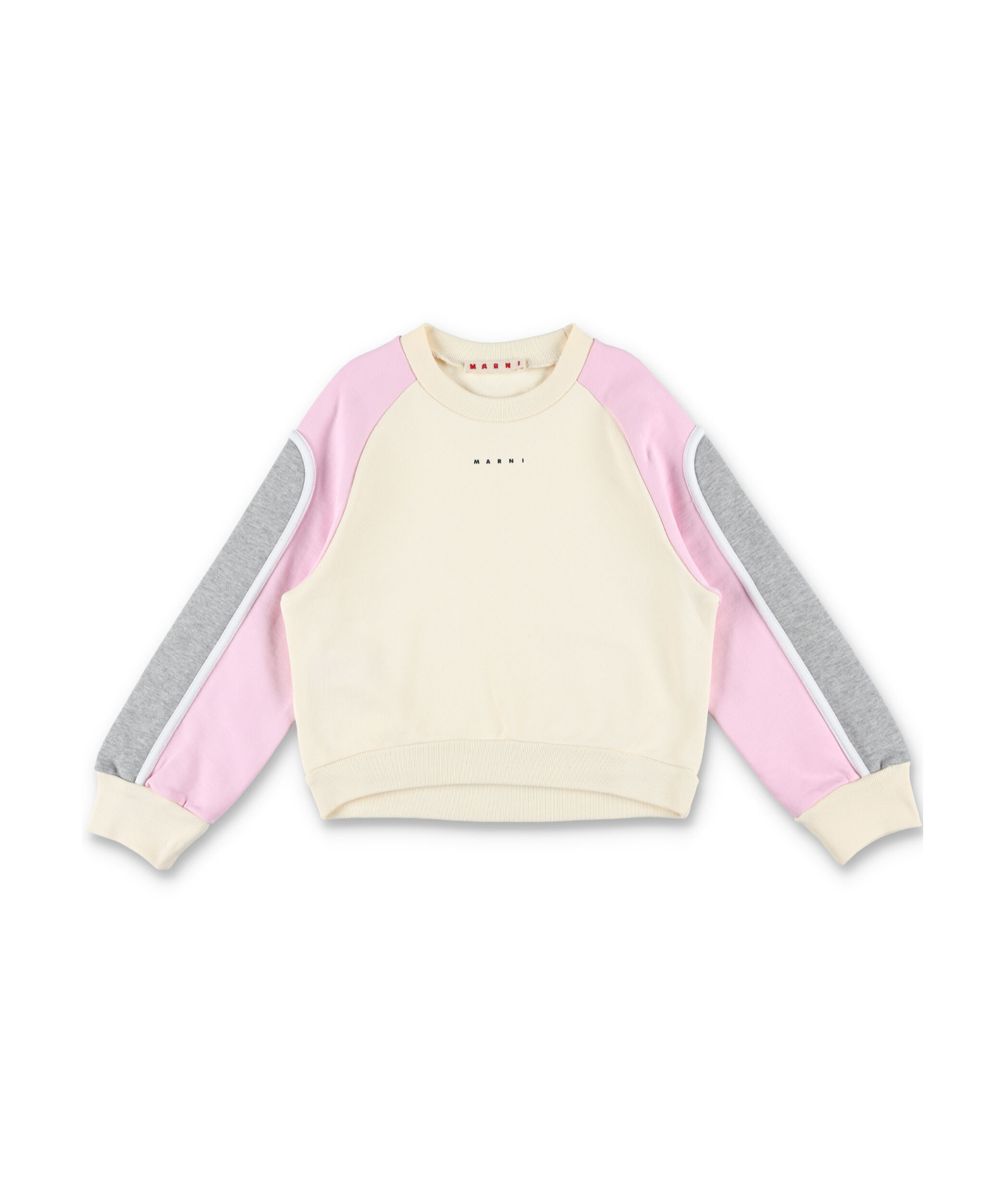 Marni Colorblock Crewneck Sweatshirt In White