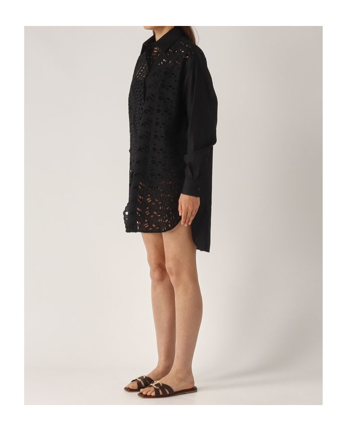 Ermanno Scervino Oversize Poplin Shirt In Blue