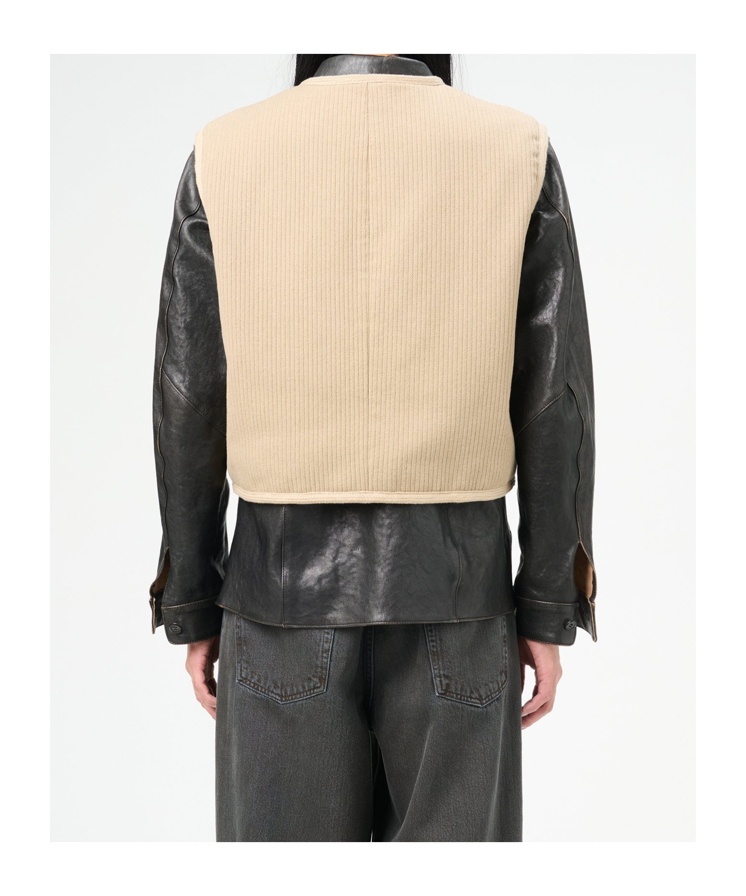 Our Legacy Zippered Vest In Nude