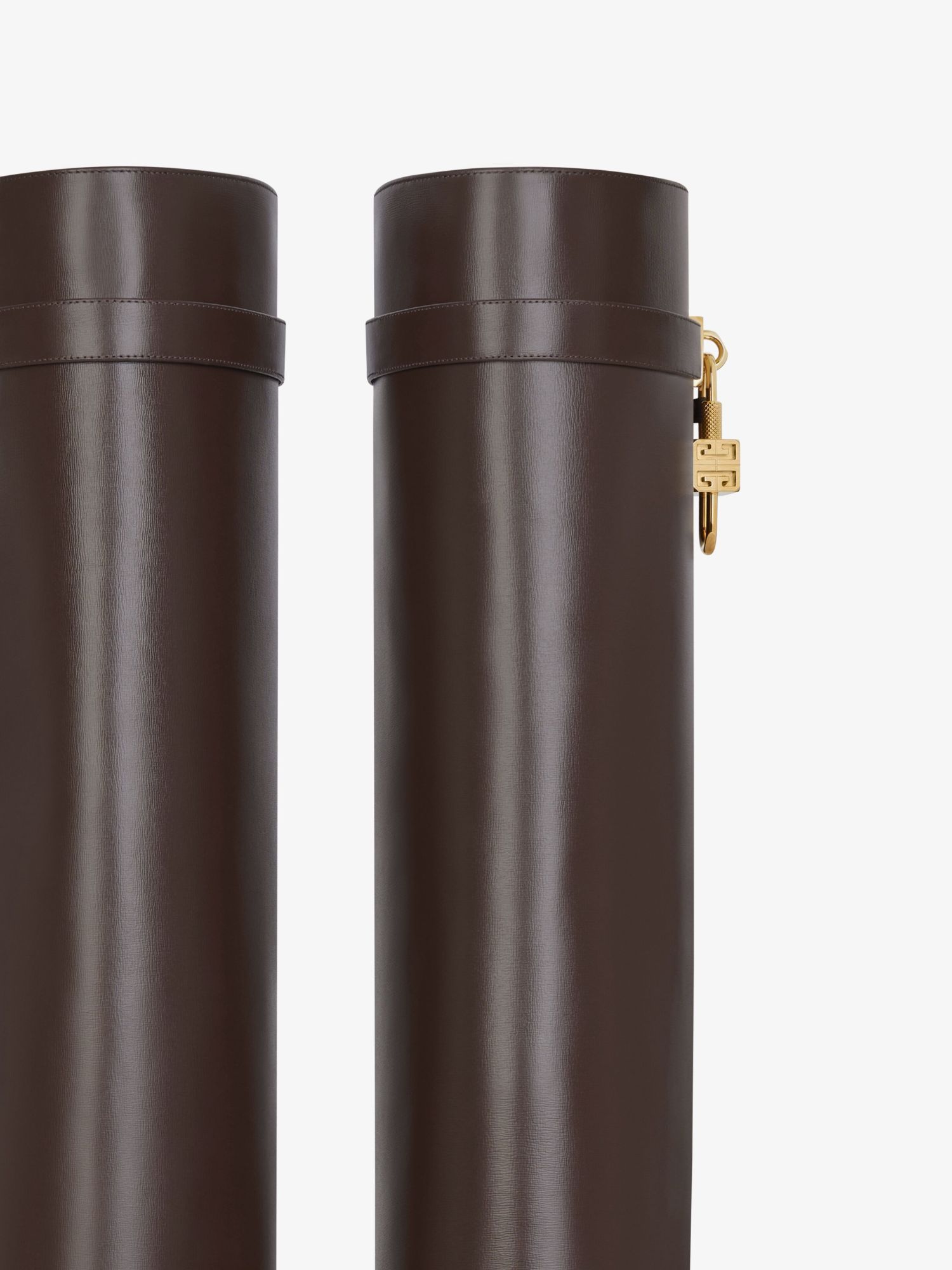 Givenchy Shark Lock Boots In Leather In Brown