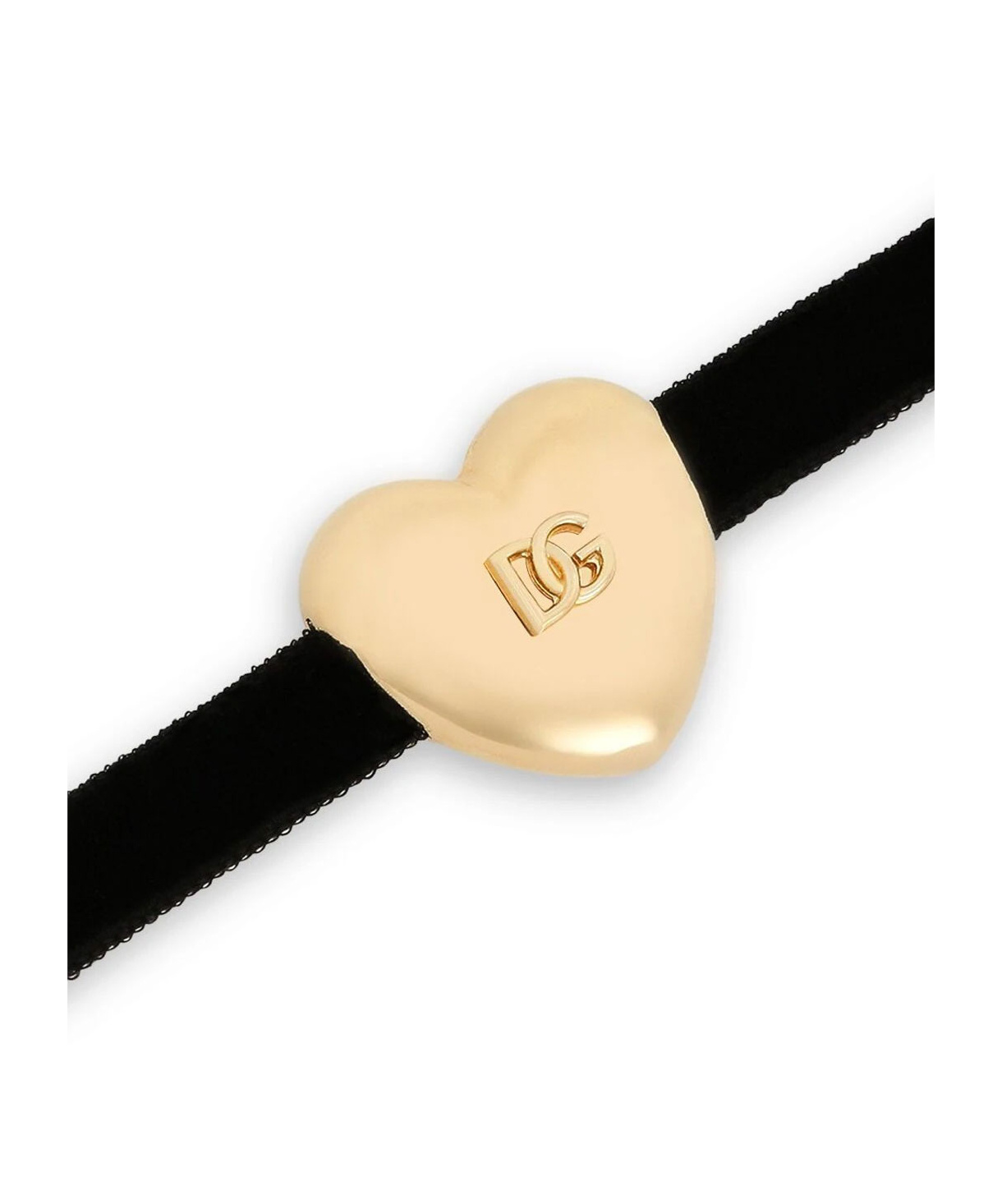 Dolce & Gabbana Heart-shaped Necklace In Black