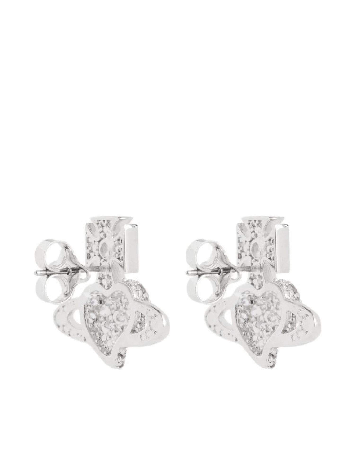Vivienne Westwood Embellished Metal Agnatha Earrings In Metallic