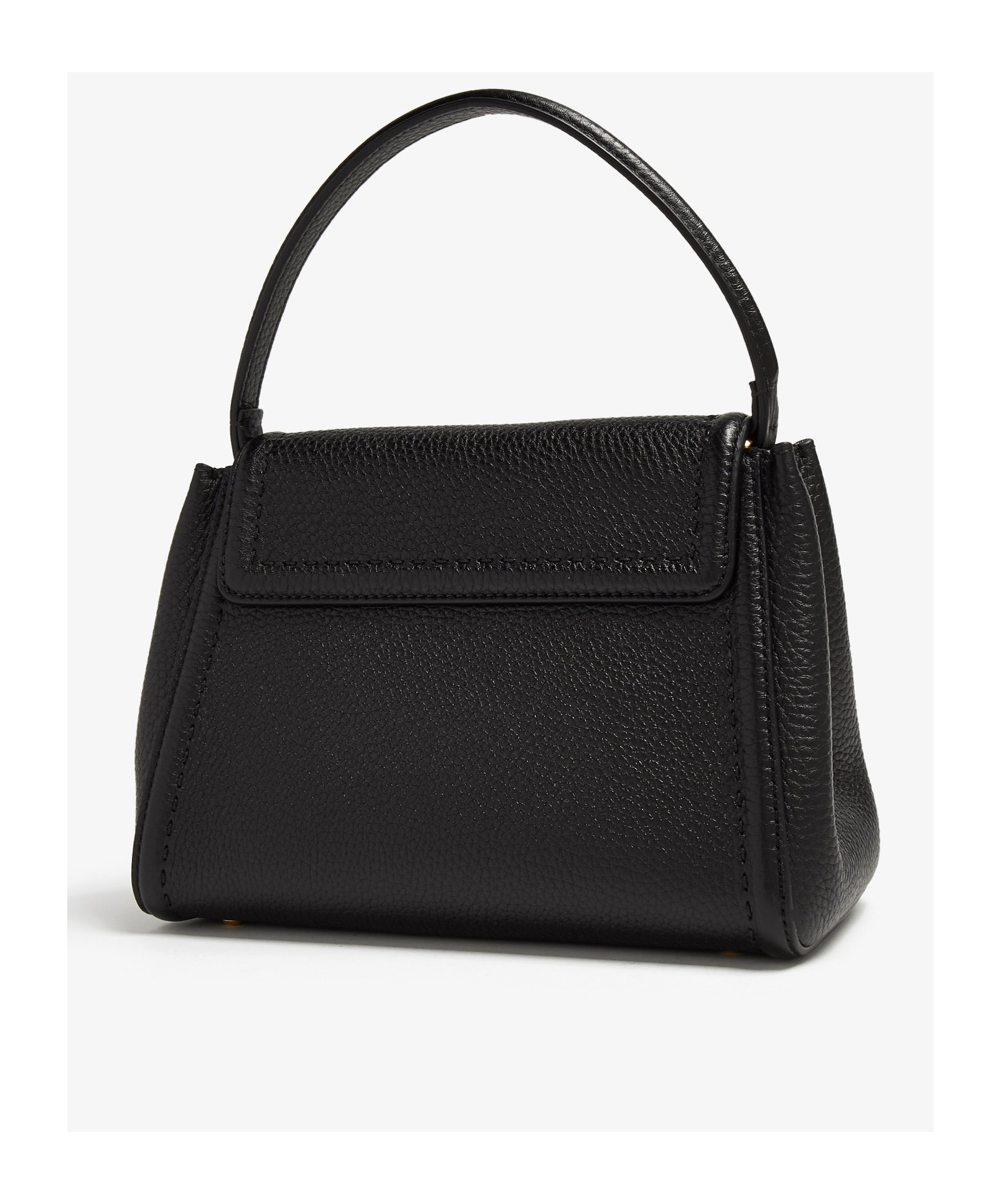 Valentino Elegant Mini Top Handle Handbag With Gold-tone Details In Black