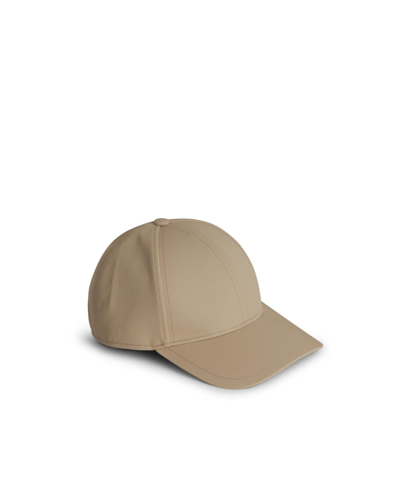 Sacai Cotton Cap With Curved Brim And Panelled Design In Nude
