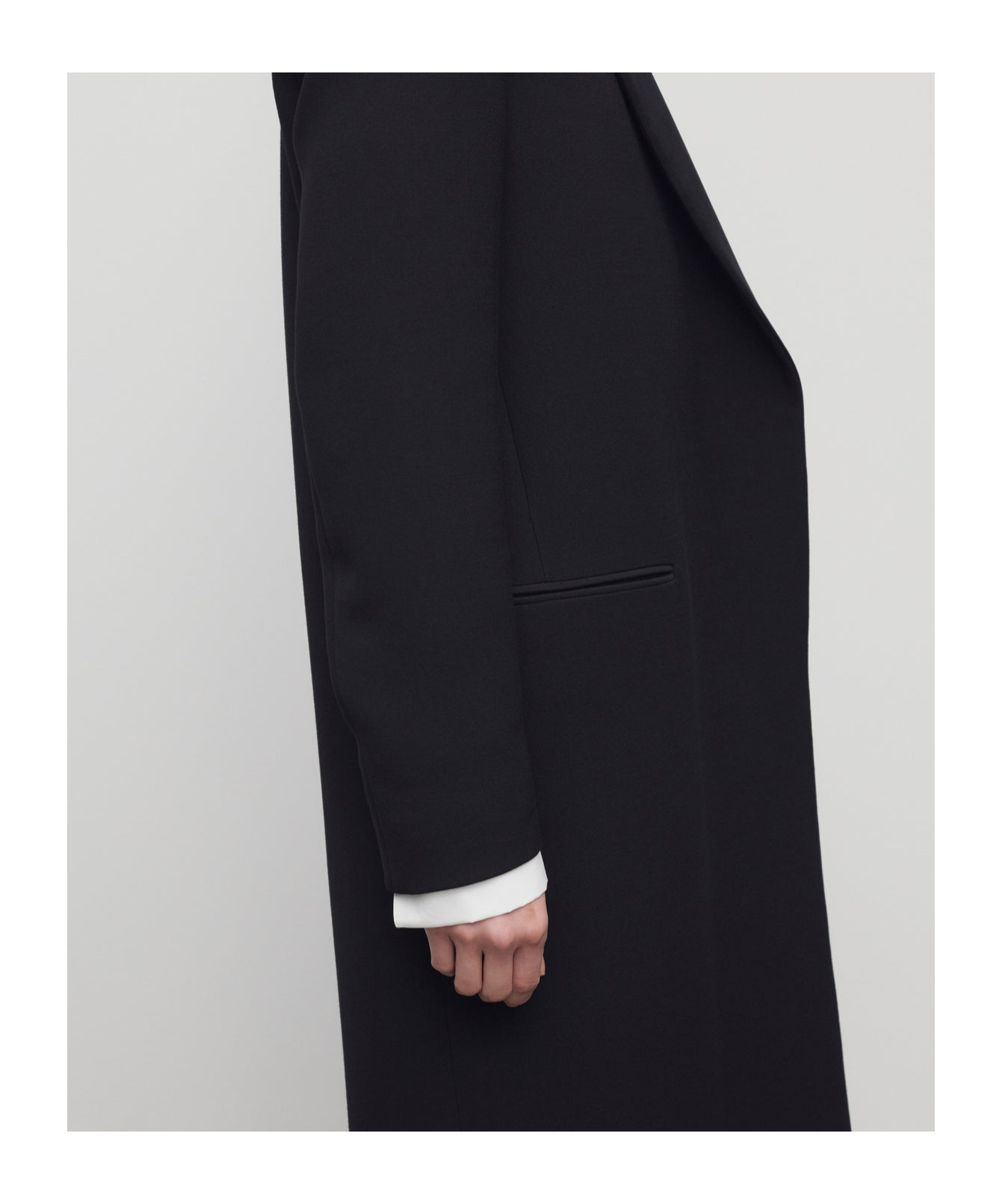 The Row Erdene Coat In Virgin Wool In Black