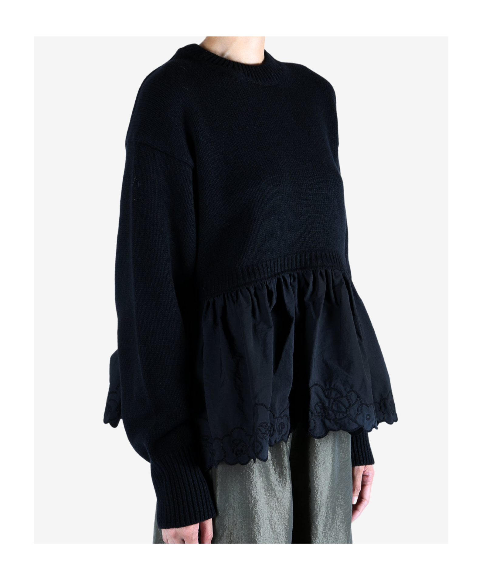 Cecilie Bahnsen Long-sleeved Sweater In Black