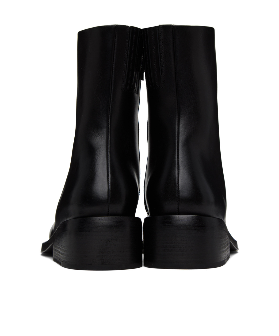 Marsèll "chalk" Mid-calf Block Heel Boots In Black