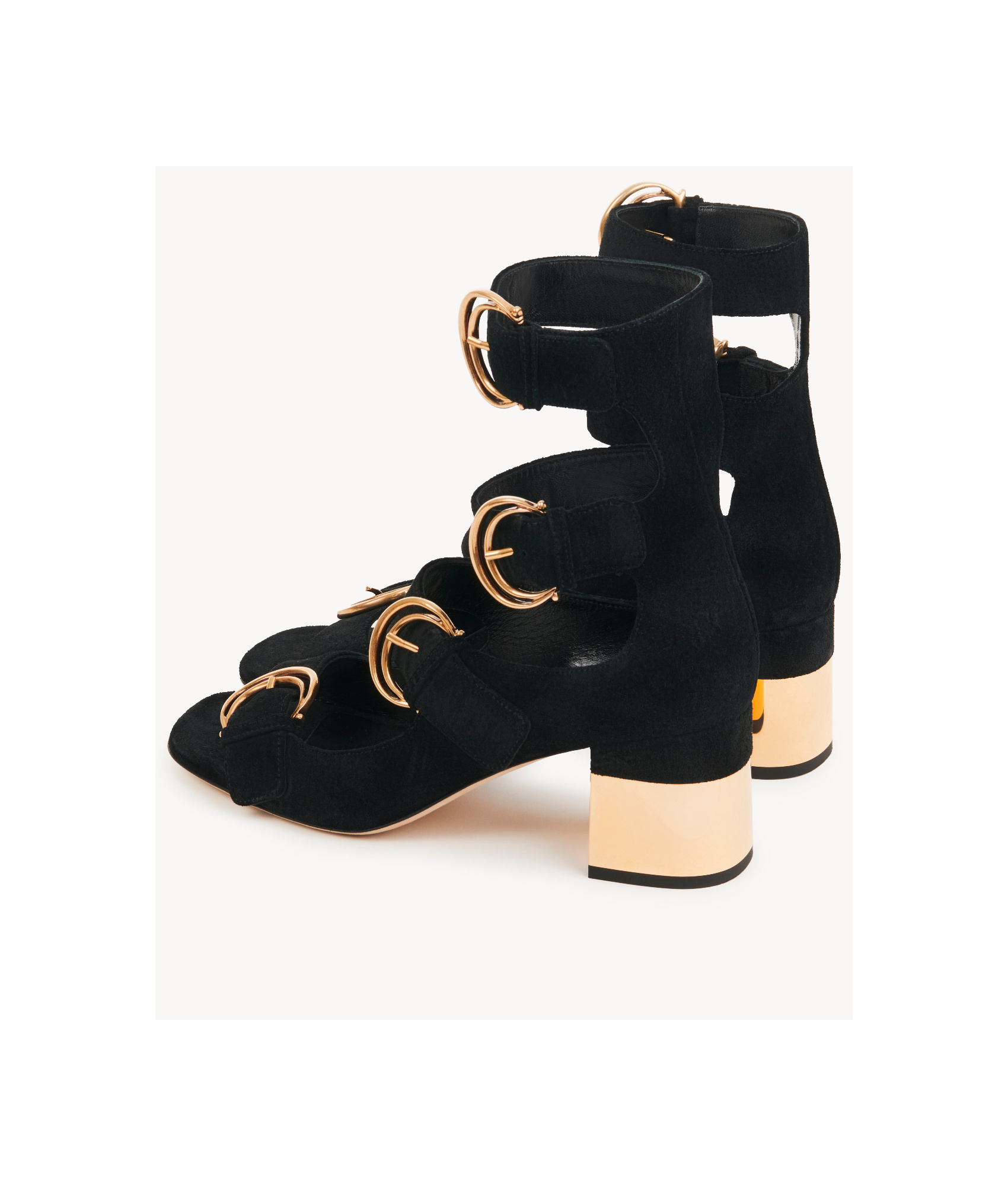 Chloé Woman Sandals Black Size 7 Leather In Black