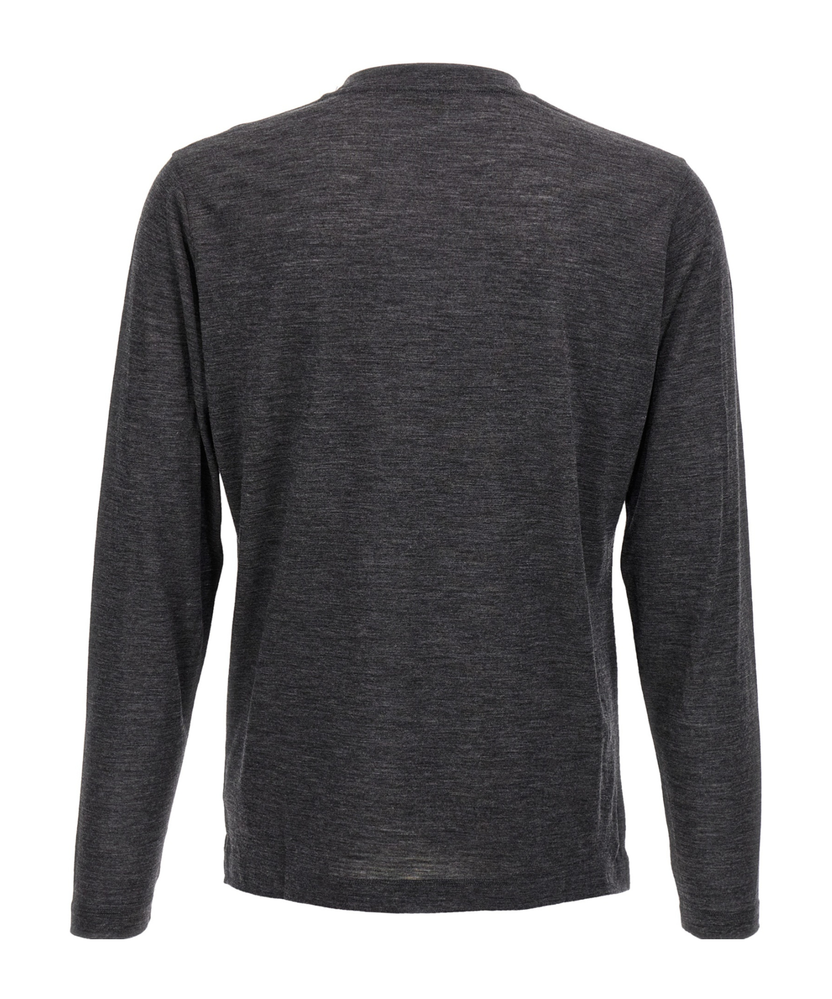 Zanone Heathered Grey Crewneck Wool Sweater With Classic Fit