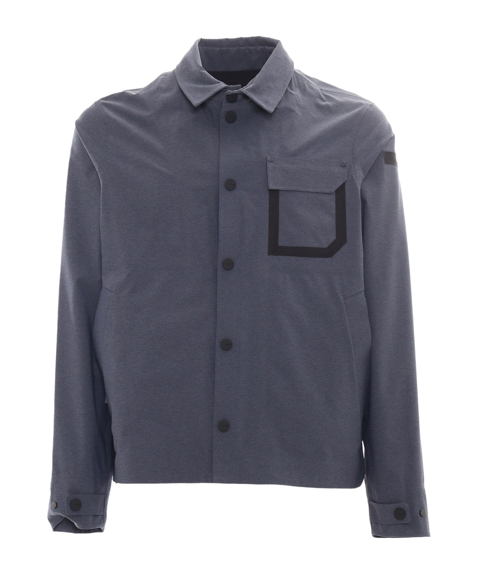 Rrd Terzilight Overshirt With Classic Collar In Black