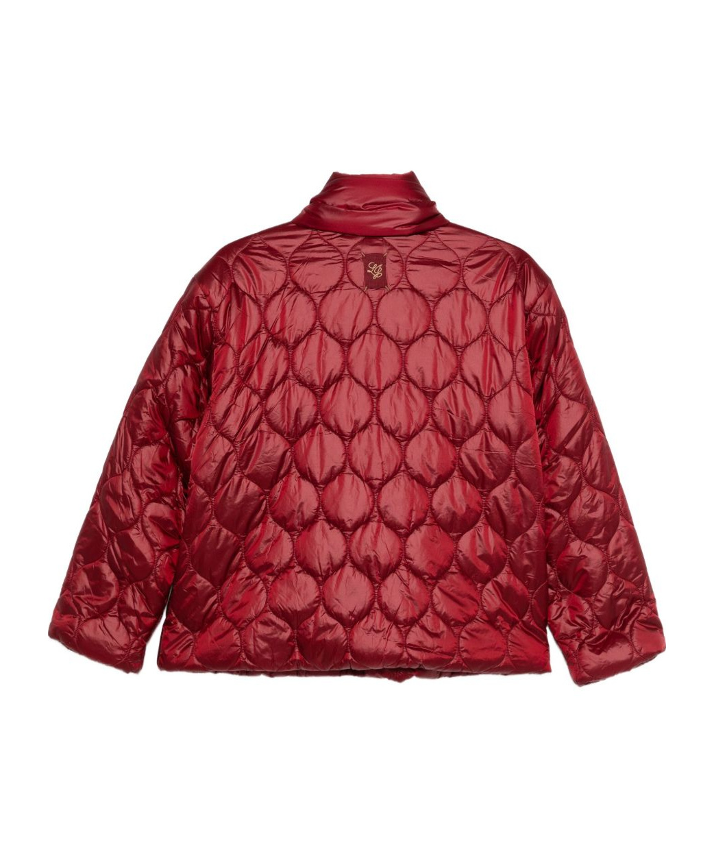 Liu •jo Quilted Cotton Jacket With Scarf In Red