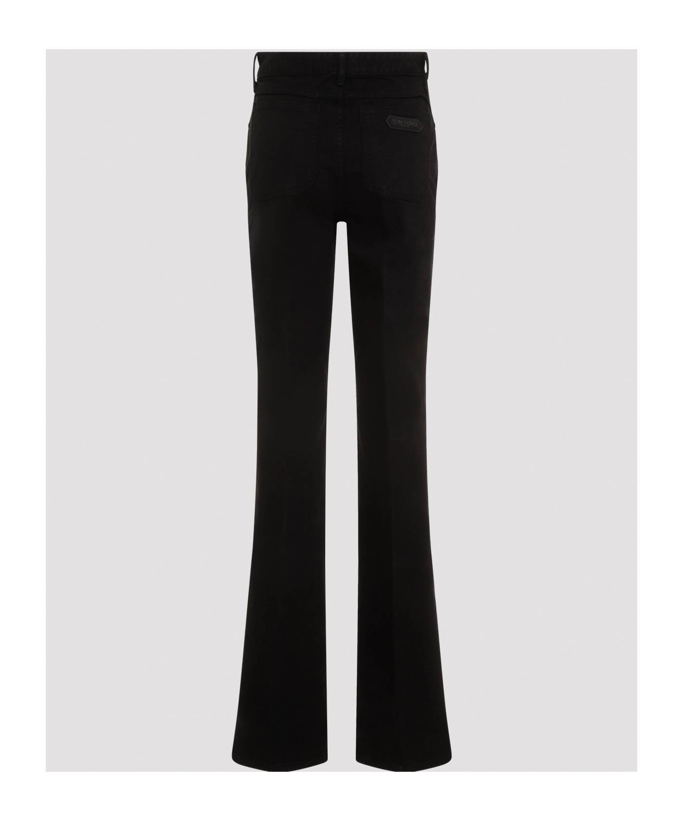 Tom Ford Black Flare Cotton Jeans In Black