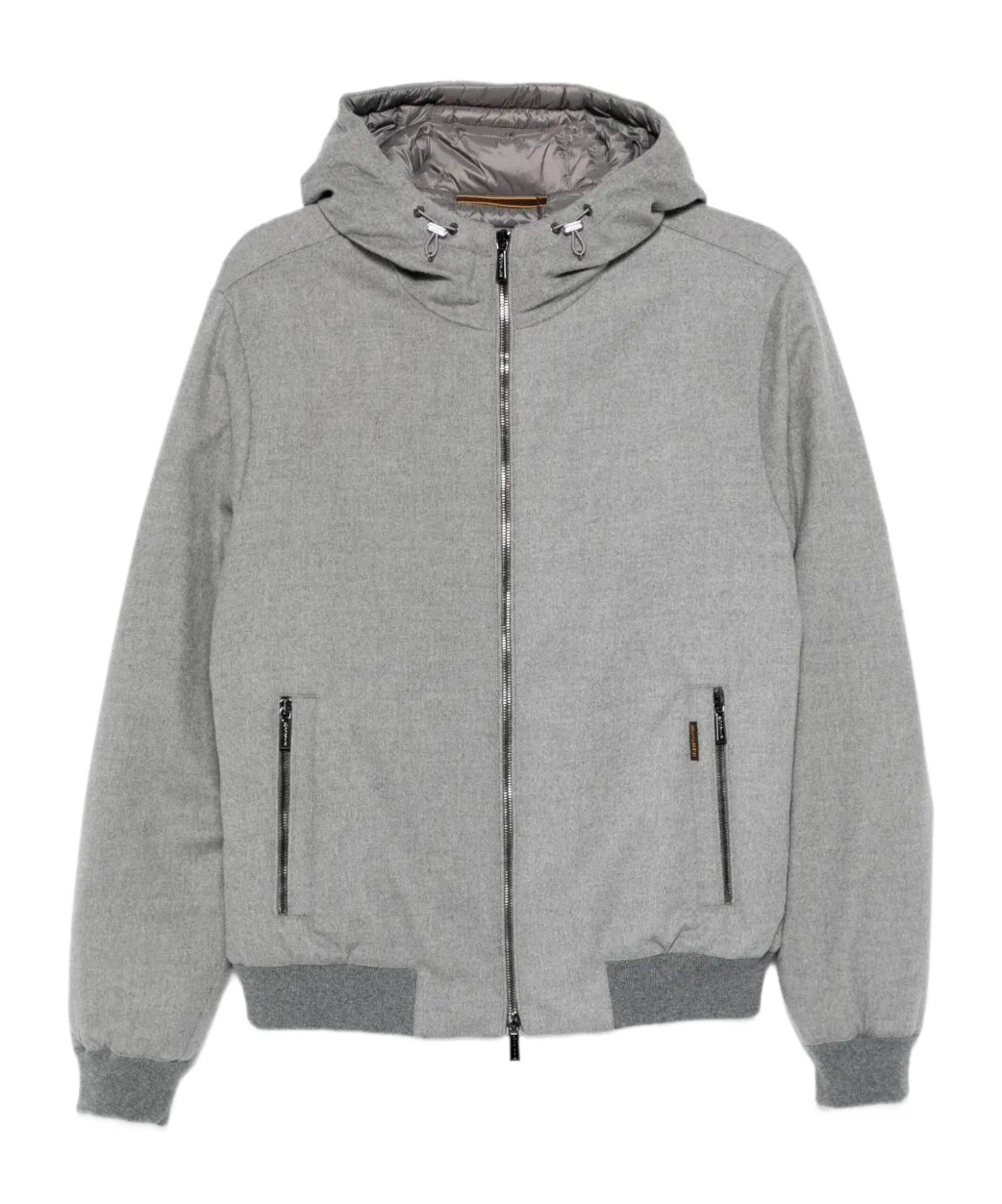 Moorer Hooded Zip-front Jacket In Black