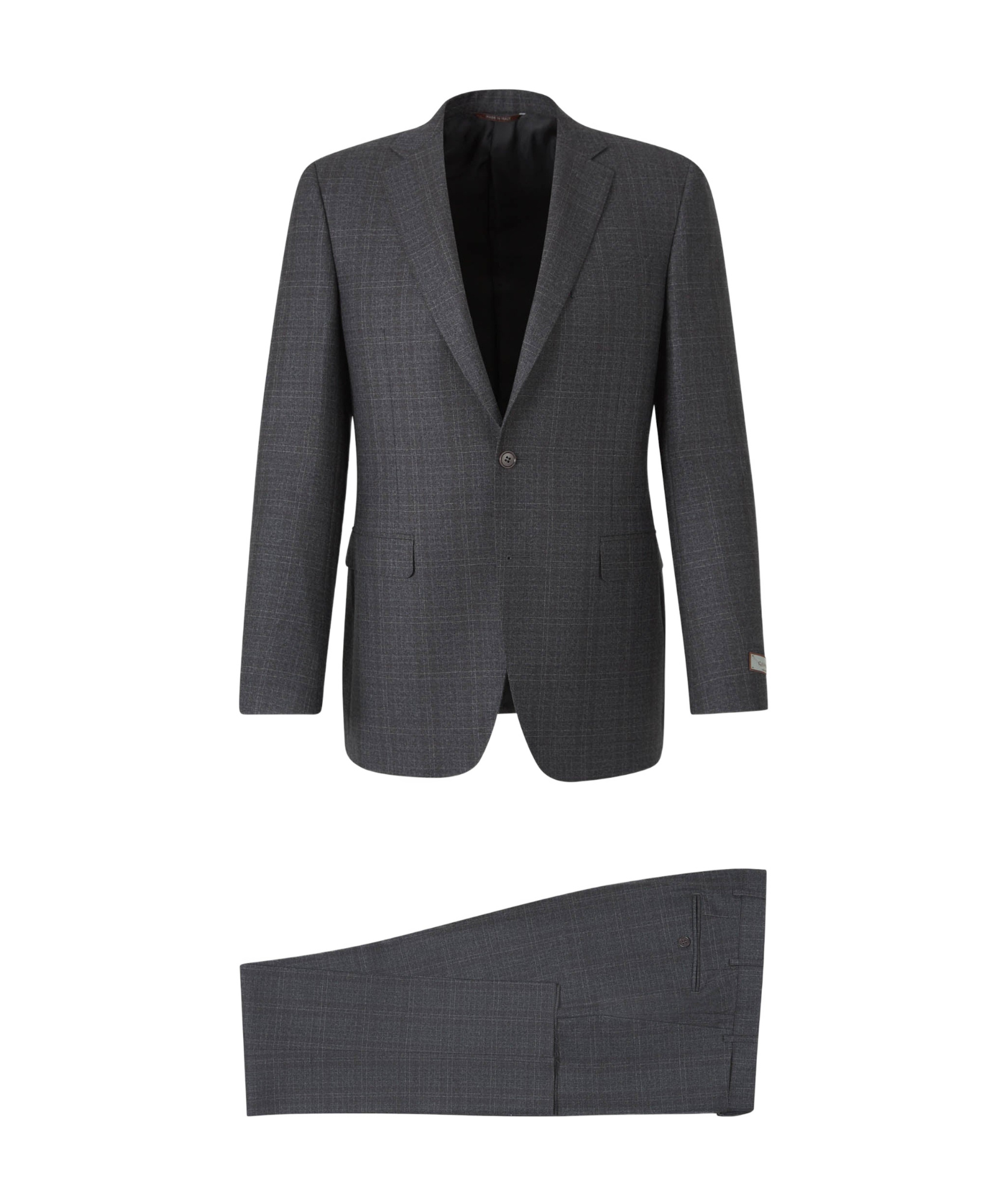 Canali Prince Of Wales Motif Suit In Black