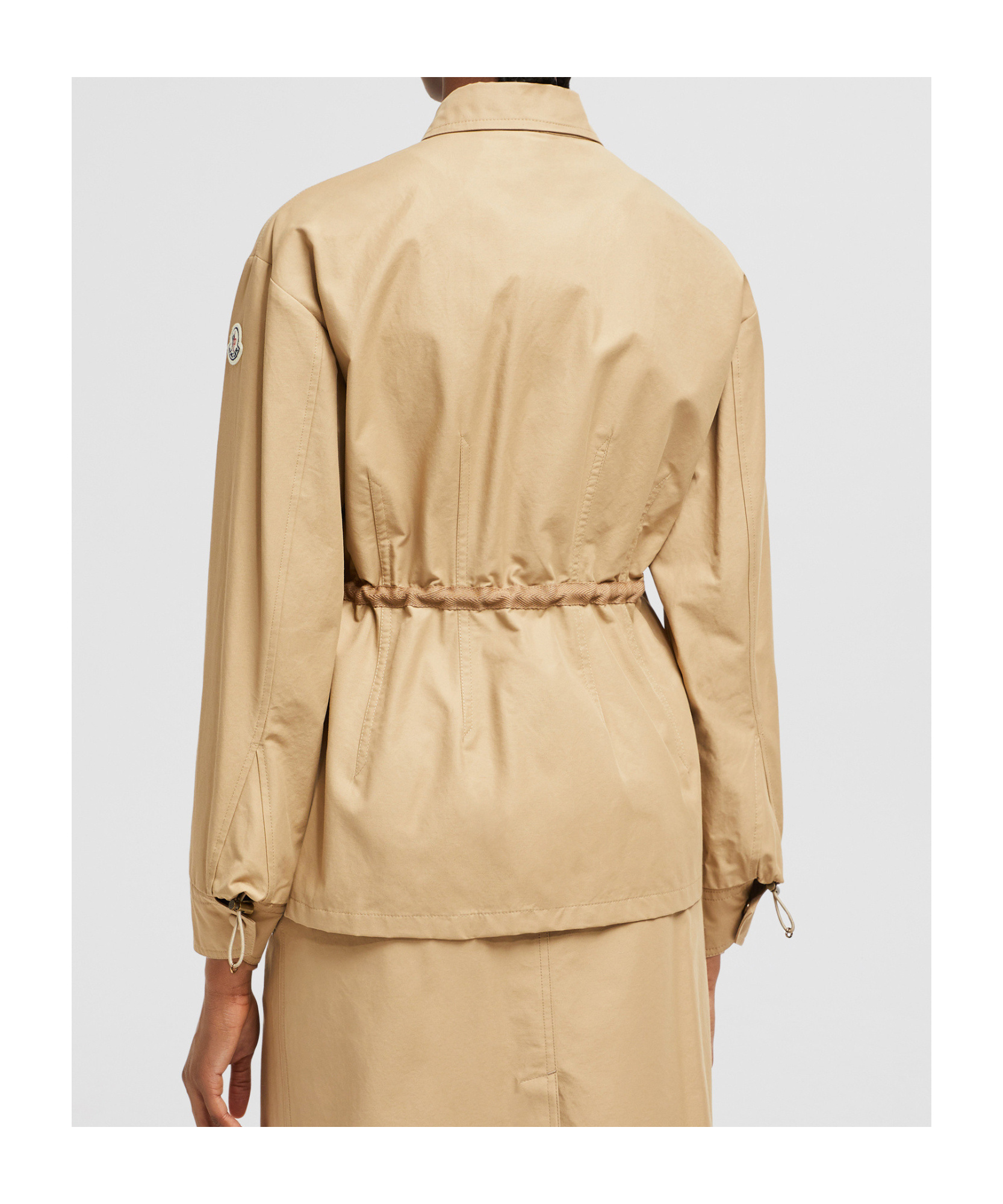 Moncler Saulon Technical Twill Field Jacket In Nude