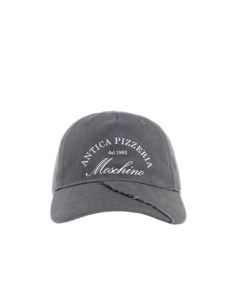 Moschino Logo Baseball Cap In Gray
