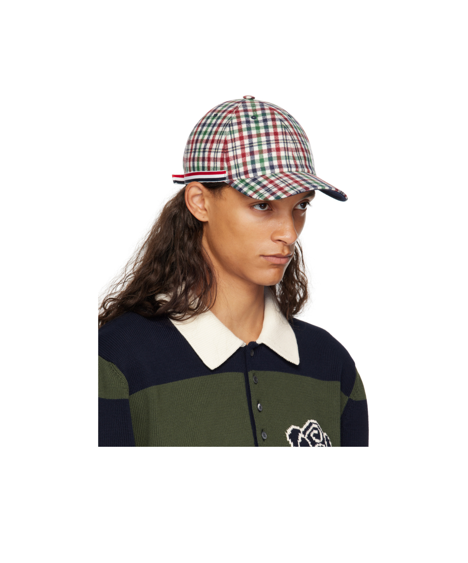 THOM BROWNE CHECKED CAP
