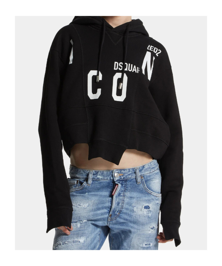 Dsquared2 Bettter X D2 Sliced Icon Hoodie In Black