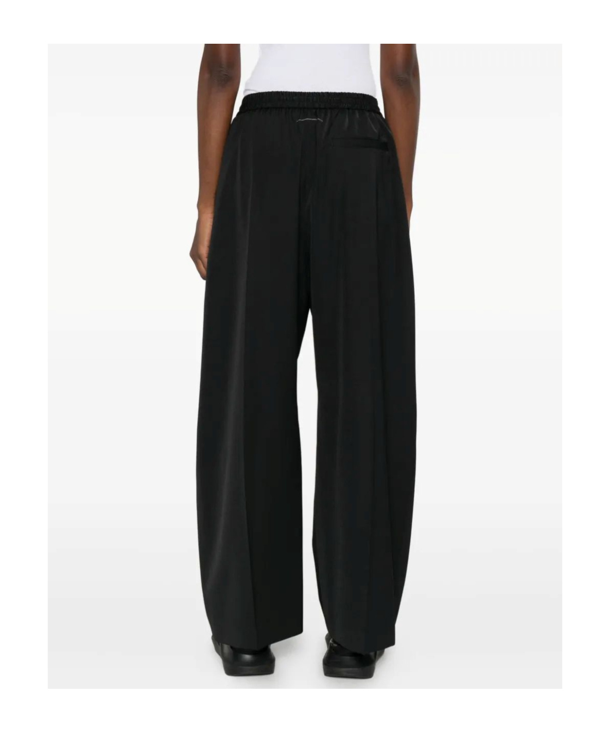 Mm6 Maison Margiela Drawstring Trousers In Black