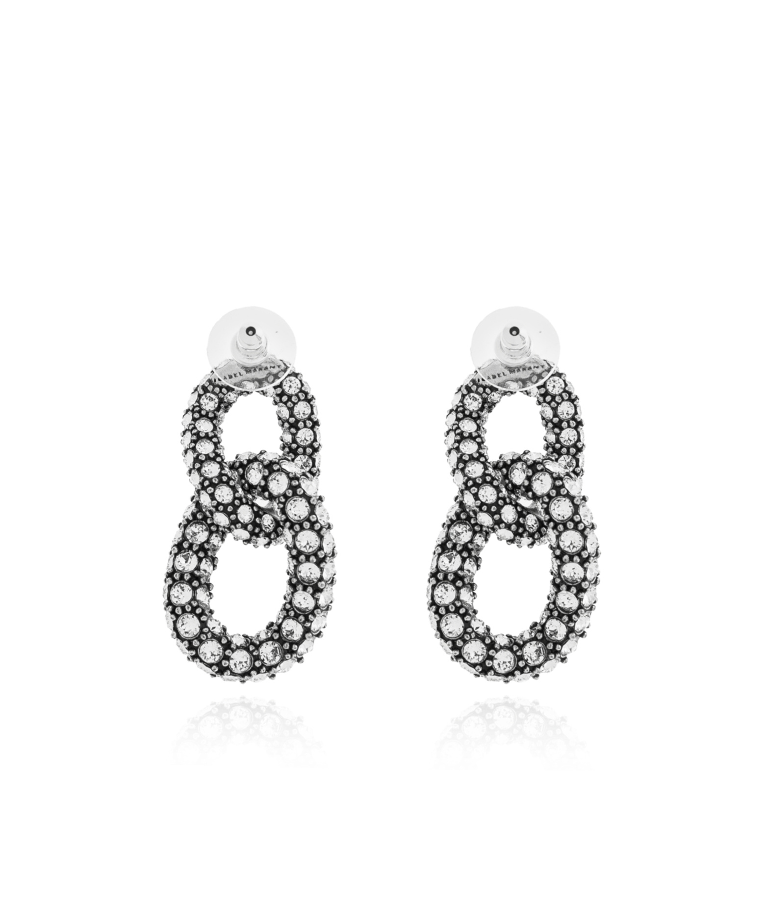 Isabel Marant Funky Ring Crystal-embellished Earrings In Gray