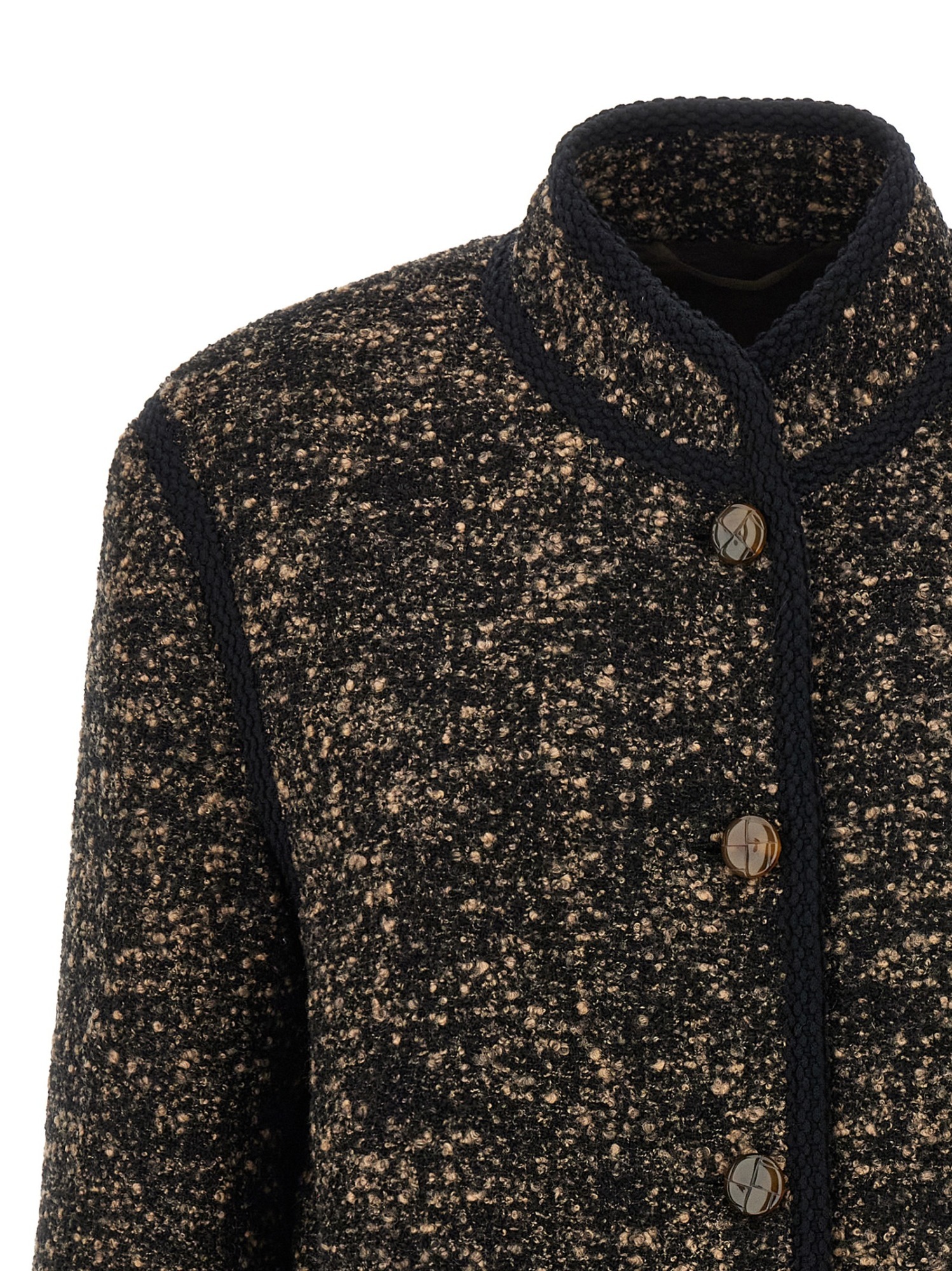 Blazé Milano Tweed Button-fastening Jacket In Brown