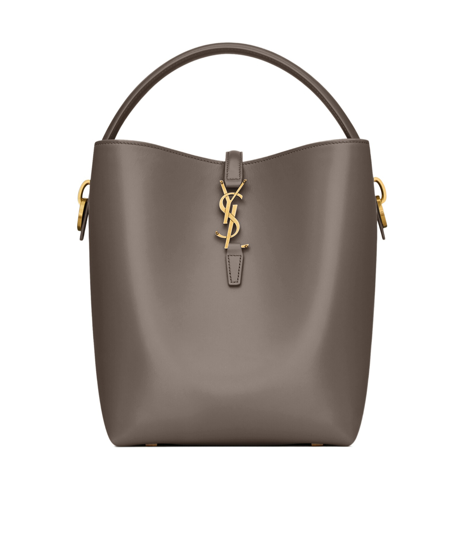 Saint Laurent Handle Shoulder Bag In Gray