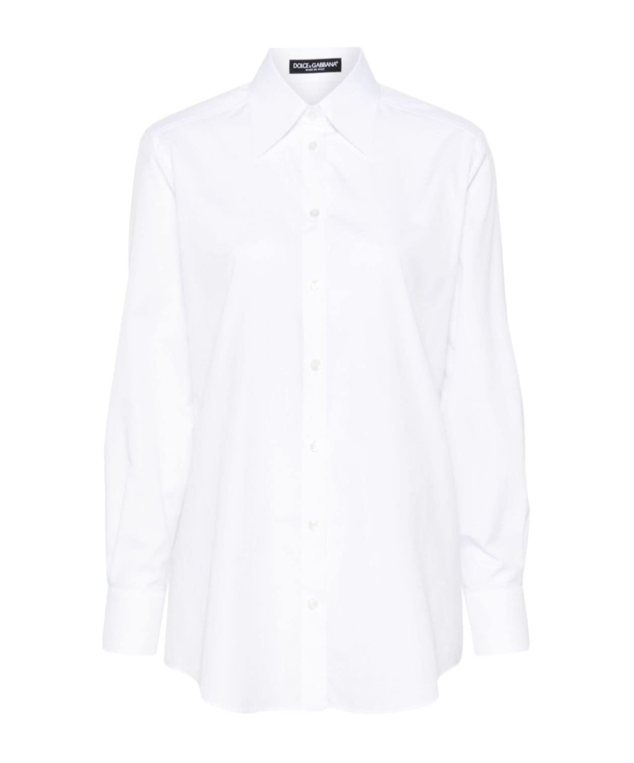 Dolce & Gabbana Camicia Collo Oversize In White