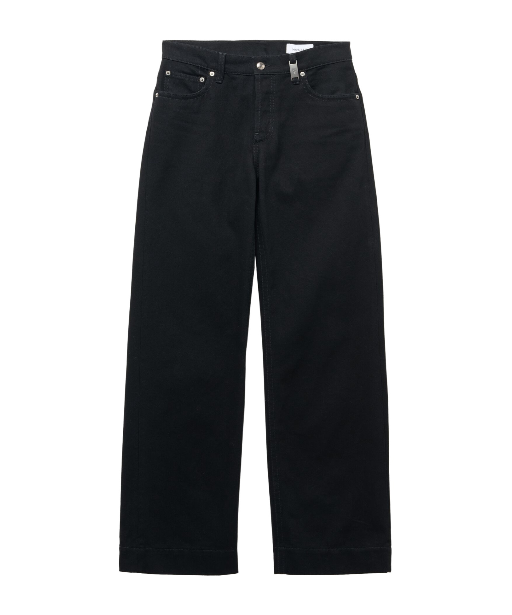 Alexander Mcqueen Skull Detailed Straight-leg Jeans In Black
