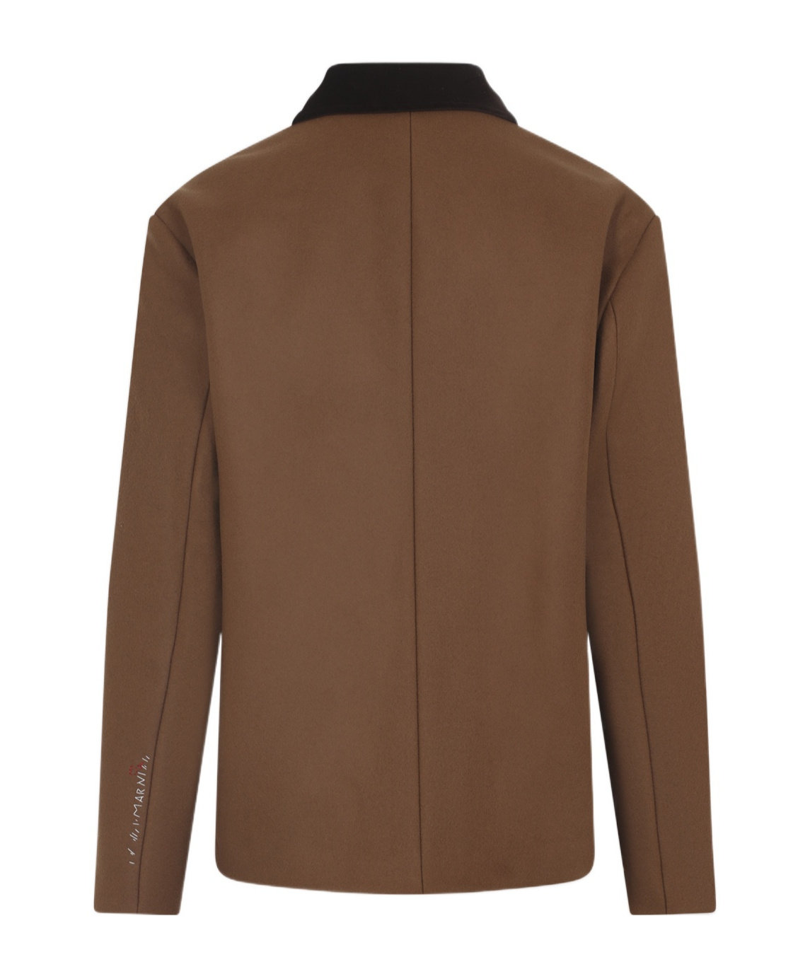 Marni Double Splittable Wool Felt Workwear Jacket In Brown